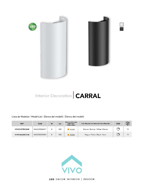 Aplique LED Roblan Carral 8W Luz Cálida Dimerizable Blanco 4