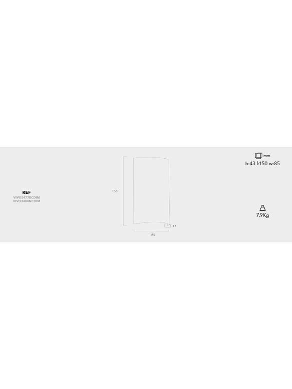 Aplique LED Roblan Carral 8W Luz Cálida Dimerizable Blanco 5