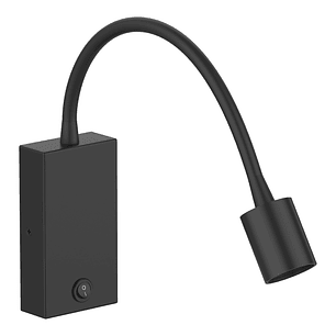 Aplique LED Lectura SKRYPT 3W 3000K Negro Orientable