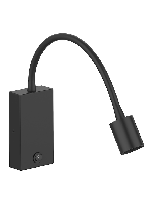 Aplique LED Lectura Roblan Skrypt 3W 3000K  Negro Orientable 1