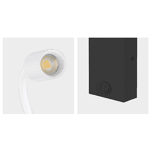 Aplique LED Lectura SKRYPT 3W 3000K Negro Orientable