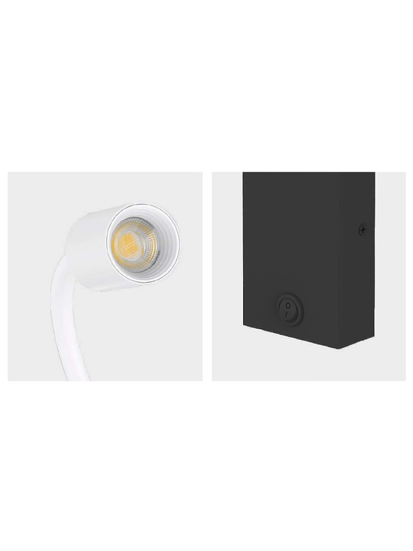 Aplique LED Lectura Roblan Skrypt 3W 3000K  Negro Orientable 2