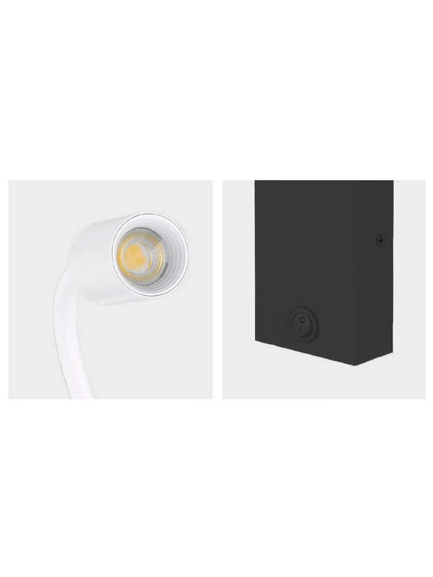 Aplique LED Lectura Roblan Skrypt 3W 3000K  Negro Orientable 2