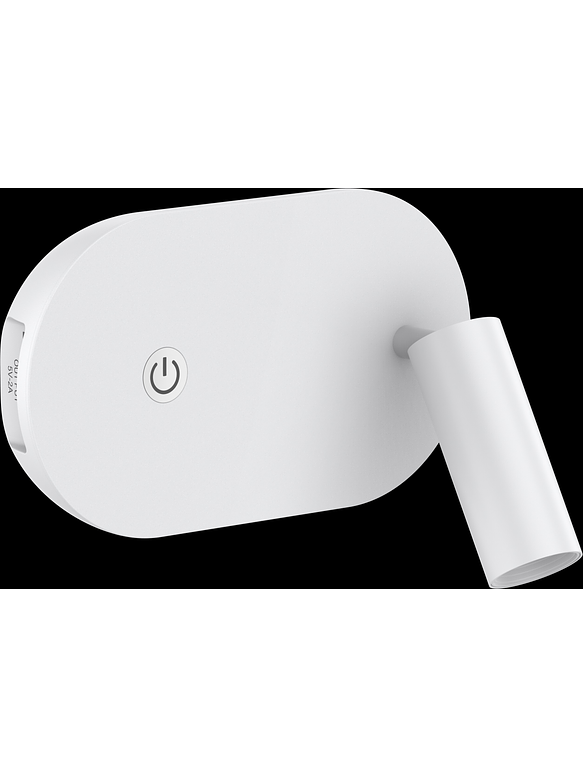 Aplique LED Lectura Roblan MAGZ 3W Luz Cálida USB Blanco  3