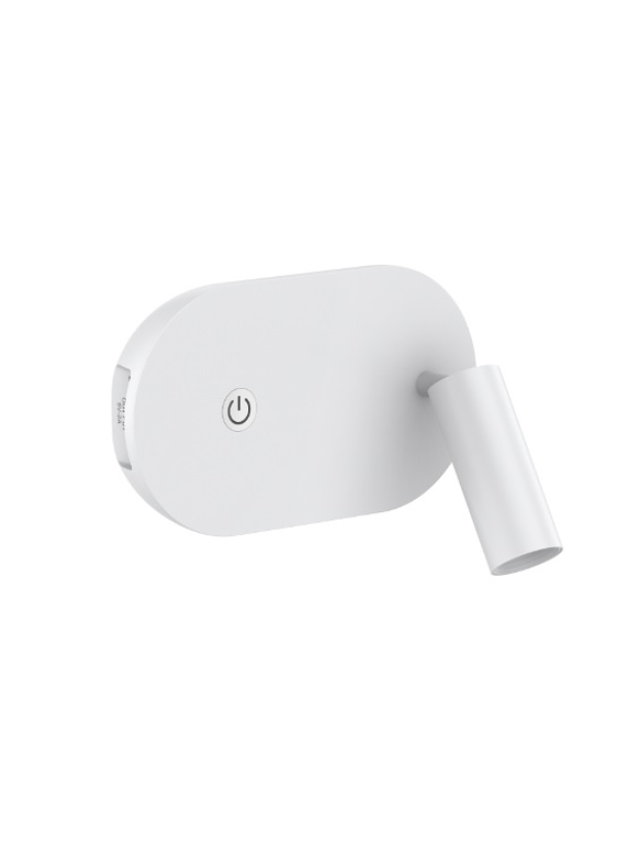 Aplique LED Lectura Roblan MAGZ 3W Luz Cálida USB Blanco  1