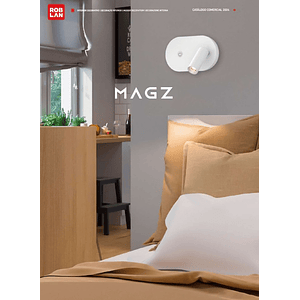 Aplique LED Lectura Roblan MAGZ 3W Luz Cálida USB Blanco 