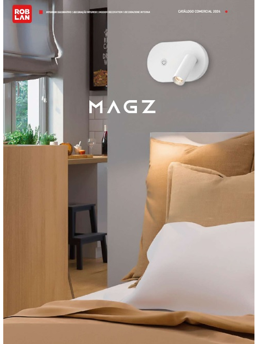 Aplique LED Lectura Roblan MAGZ 3W Luz Cálida USB Blanco  2