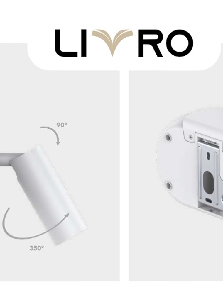 Aplique LED Lectura MAGZ 3W 3000K USB Blanco Orientable 4