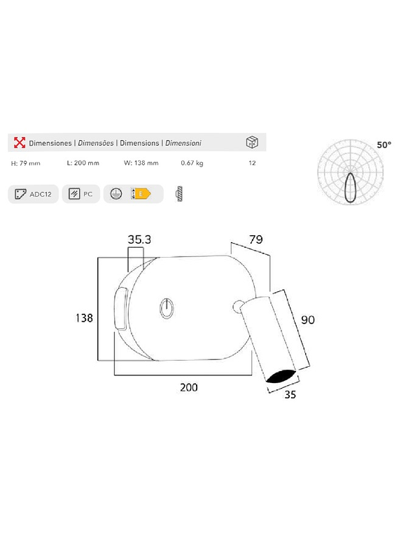 Aplique LED Lectura Roblan MAGZ 3W luz Cálidas USB Negro  4