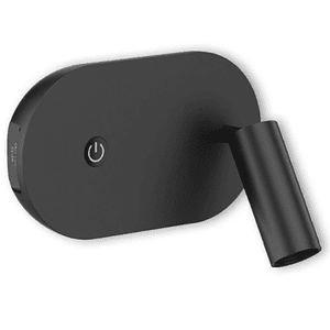 Aplique LED Lectura Roblan MAGZ 3W luz Cálidas USB Negro 