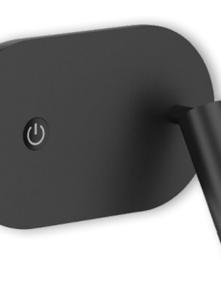 Aplique LED Lectura MAGZ 3W 3000K USB Negro Orientable  1