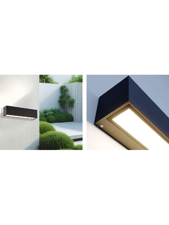 Aplique LED Roblan Izar 22W 3000K IP54 Exterior – Negro 3