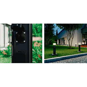 Bollard LED 3W 3000K IP54  c/2 Enchufes
