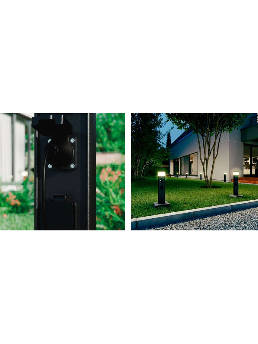 Bollard LED 3W 3000K IP54  c/2 Enchufes 2