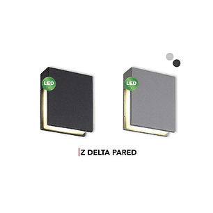 Aplique LED Exterior DELTA 4,8W 218lm 3000K IP54 Plata