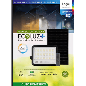 Proyector solar LED Ecoluz 150W 7CCT IP66 luz ajustable