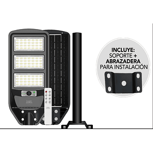 Luminaria peatonal solar 150W luz fría con sensor PIR IP65