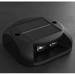 Luminaria Piso LED bifocal solar 3000K luz cálida IP65