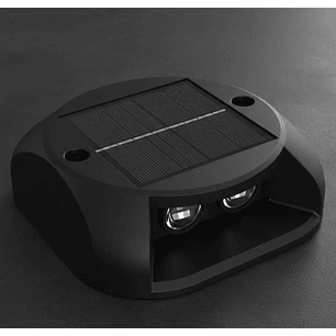 Luminaria Piso LED bifocal solar 3000K luz cálida IP65