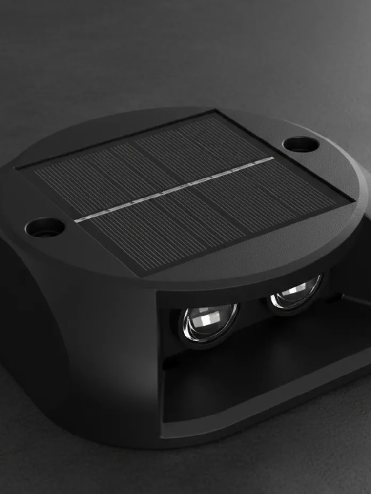 Luminaria Piso LED bifocal solar 3000K luz cálida IP65 2