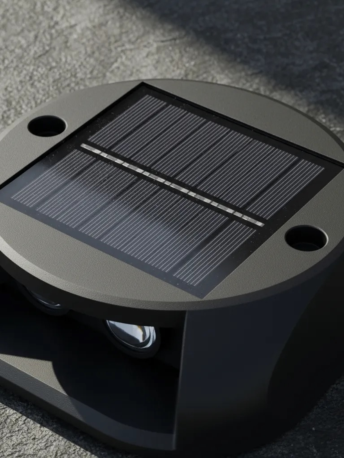 Luminaria Piso LED bifocal solar 3000K luz cálida IP65 5