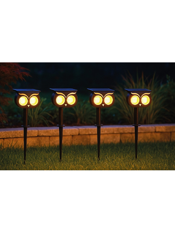 Estaca solar LED búho luz cálida 3000K IP65 – ABS 2