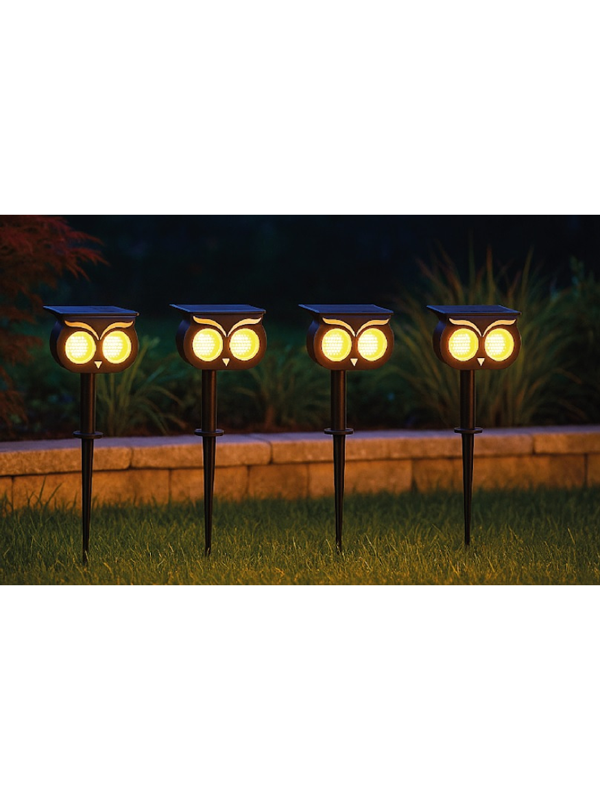 Estaca solar LED búho luz cálida 3000K IP65 – ABS 2