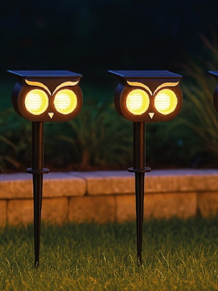 Estaca solar LED búho luz cálida 3000K IP65 – ABS 2