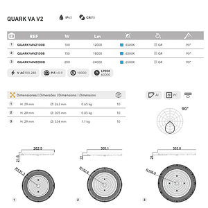 Campana LED KATRO ROBLAN 150W IP65 Luz Fria 