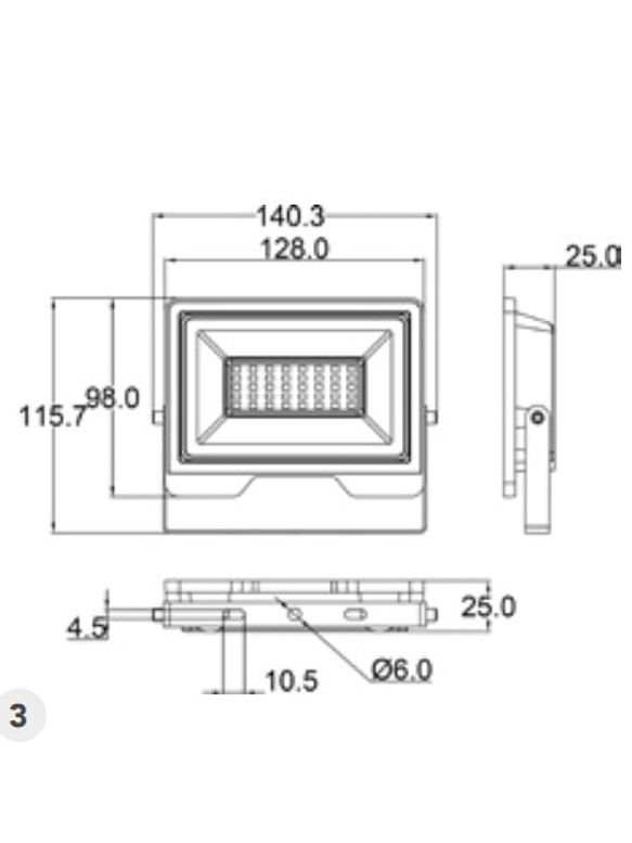 Proyector LED KATRO ROBLAN 30W IP65 Luz Fria  3