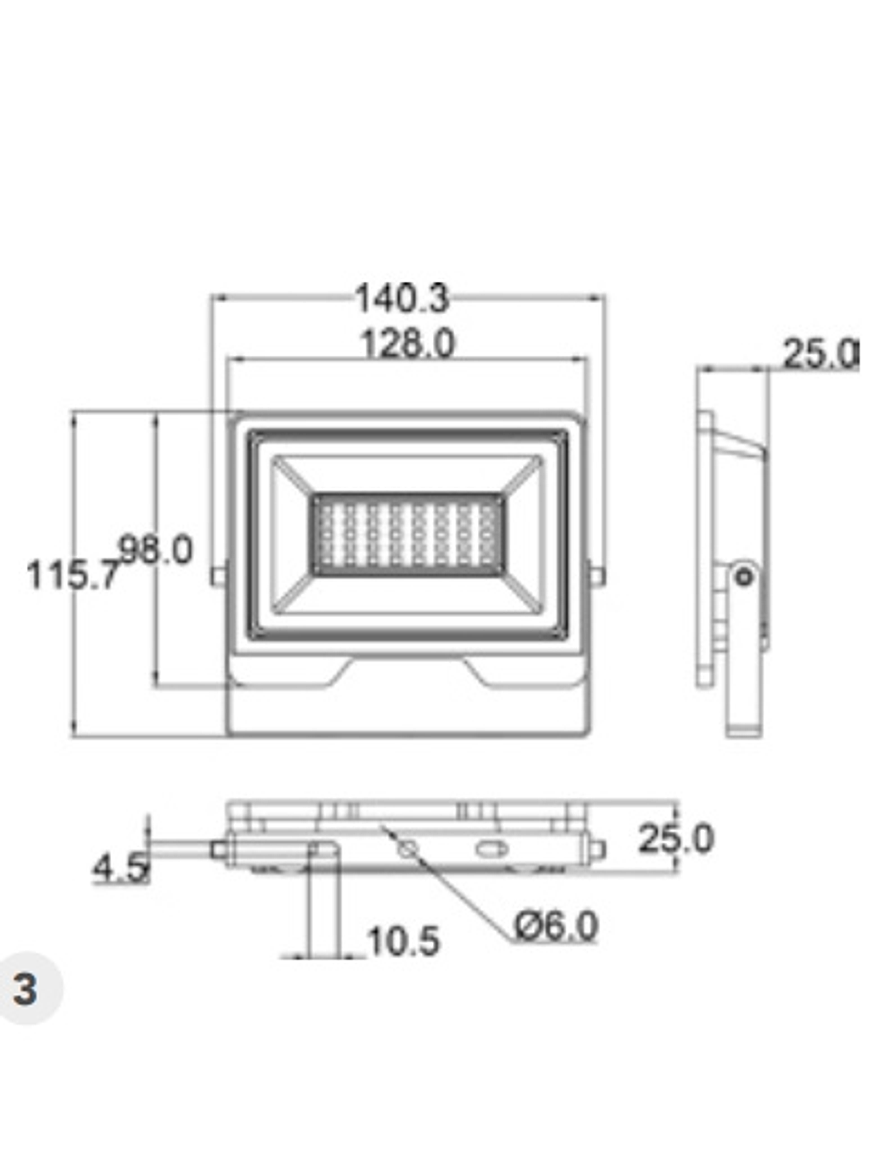 Proyector LED KATRO ROBLAN 30W IP65 Luz Fria  3
