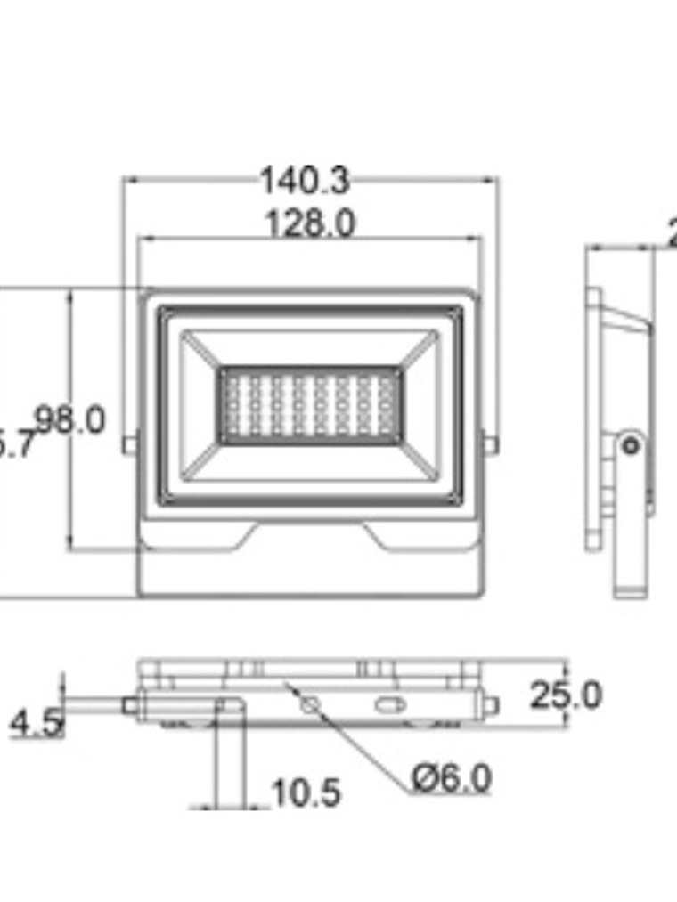 Proyector LED KATRO ROBLAN 30W IP65 Luz Fria  3