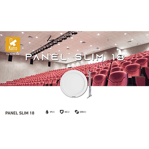 Panel LED Embutido Redondo 18W KATRO ROBLAN Luz Cálida 
