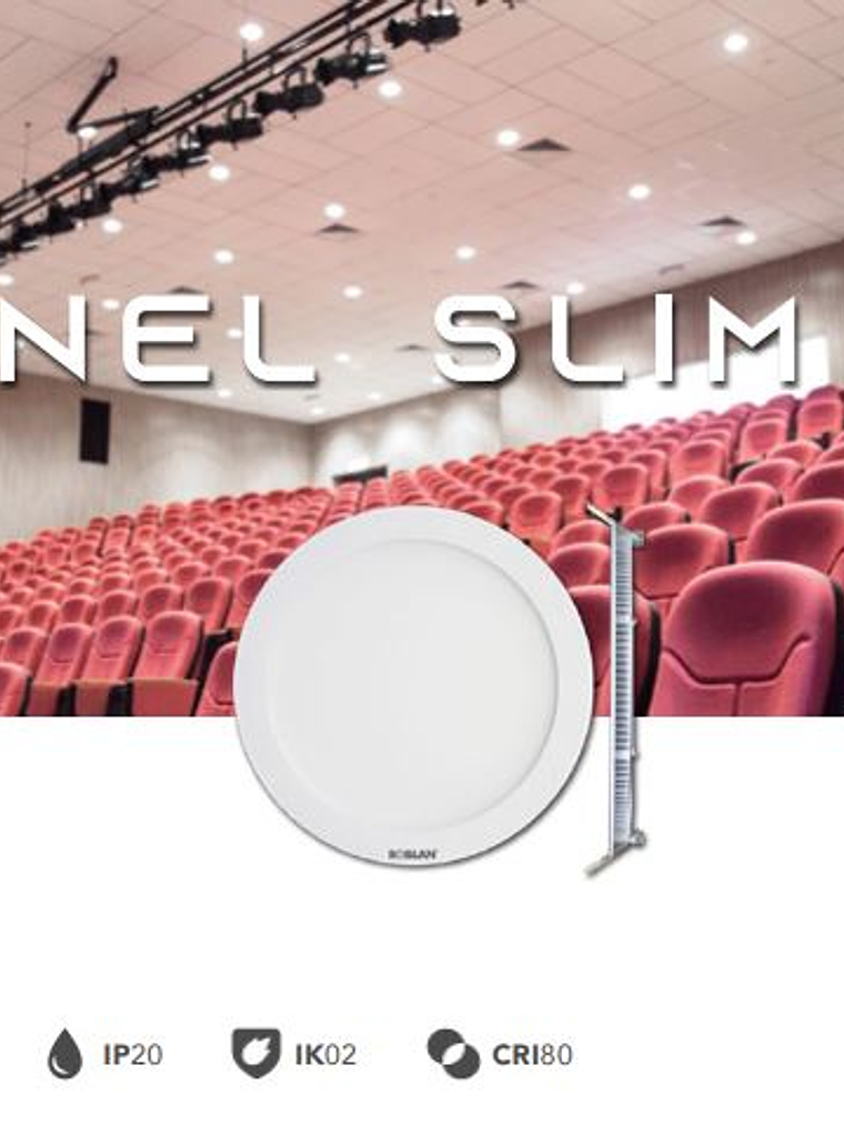 Panel LED Embutido Redondo 18W KATRO ROBLAN Luz Cálida  2