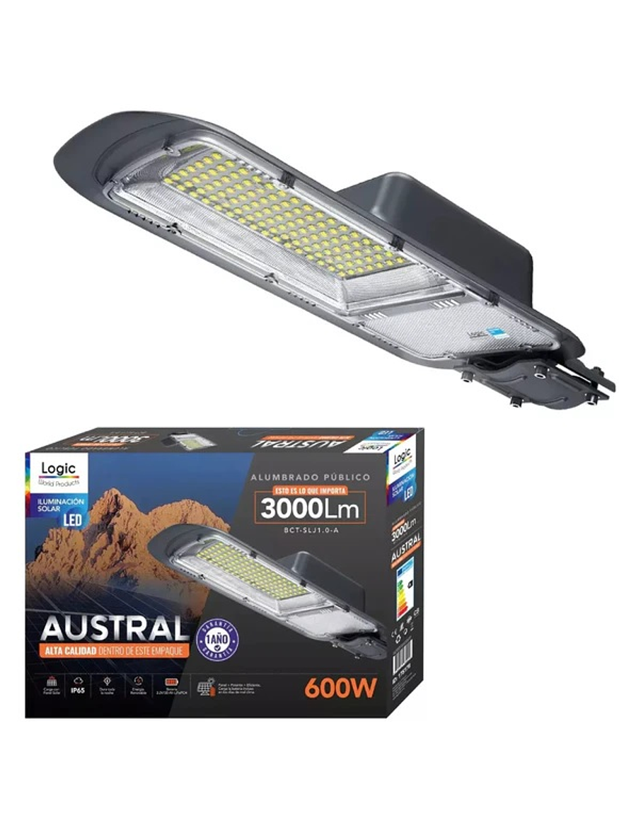 Luminaria Solar Pública LED Austral 600W 1700K DS1 4