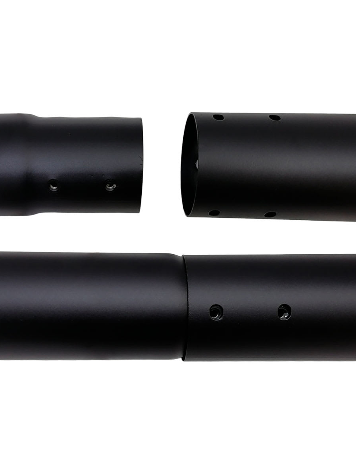 Poste metálico armable 3 metros 54 mm color negro 2