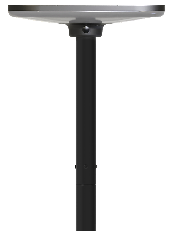 Kit Luminaria Solar Pagoda 250W 3CCT IP65 + Poste Metálico 3 Metros 5