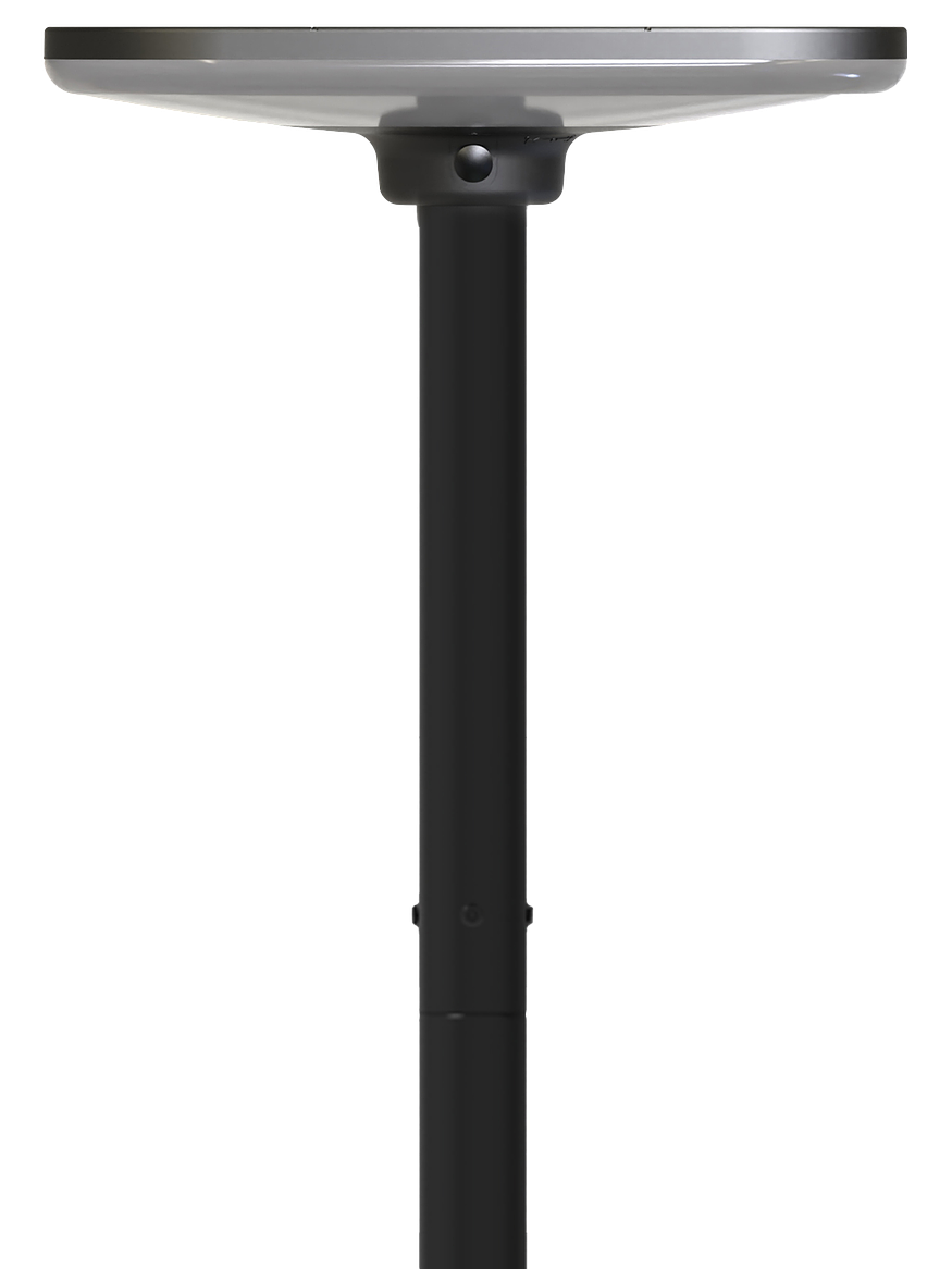 Kit Luminaria Solar Pagoda 250W 3CCT IP65 + Poste Metálico 3 Metros 5