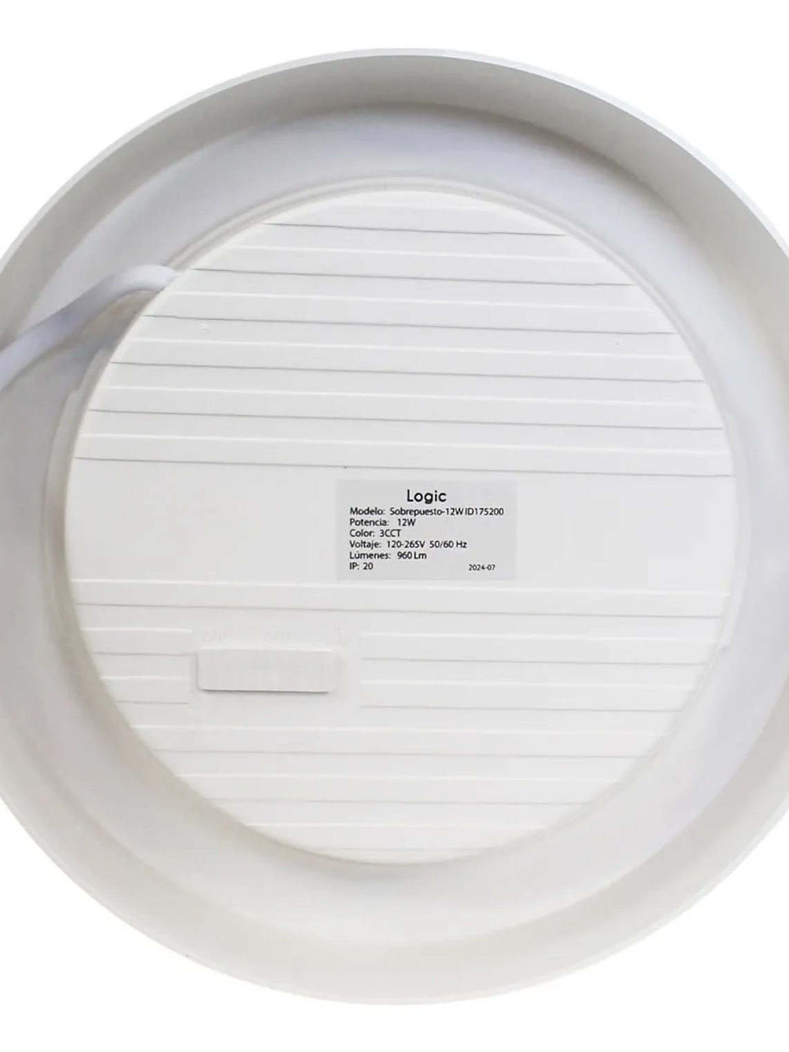 Plafón LED sobrepuesto 12W 3CCT luz seleccionable 3000K/4000K/6500K 5