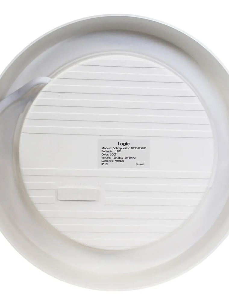 Plafón LED sobrepuesto 12W 3CCT luz seleccionable 3000K/4000K/6500K 5