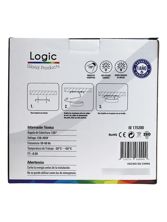 Pack 40 Unidades Plafón LED Sobrepuesto Redondo 12W 3CCT 8