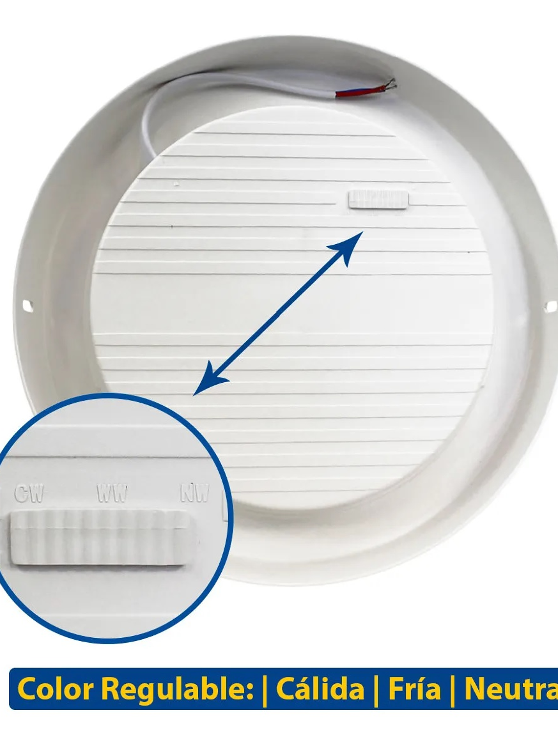 Plafón LED sobrepuesto 18W 3CCT luz seleccionable 3000K/4000K/6500K 2