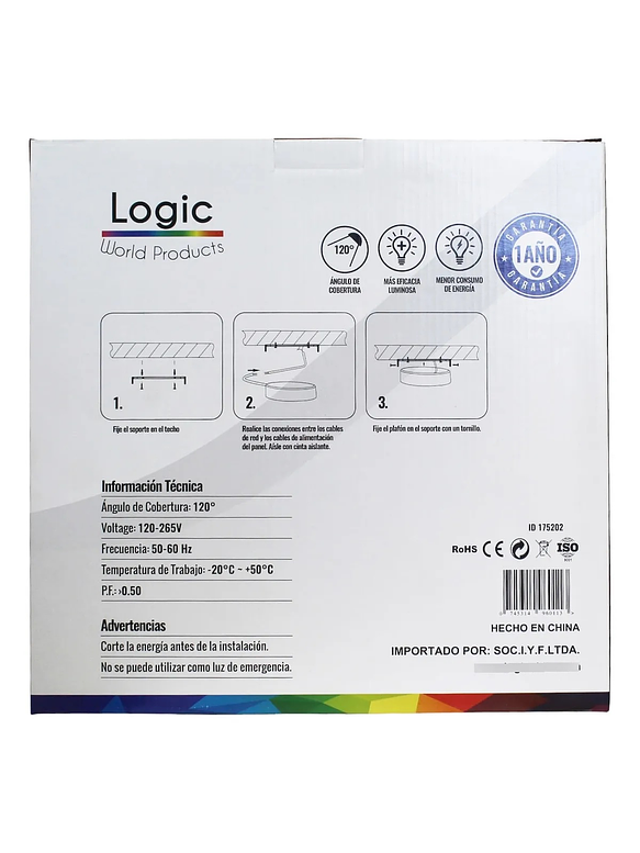 Pack 20 Unidades Plafón LED Sobrepuesto 24W 3CCT 6