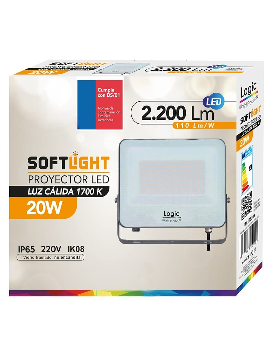 Proyector LED DS1 20W 1700K Ámbar SOFTLIGHT IP65 1