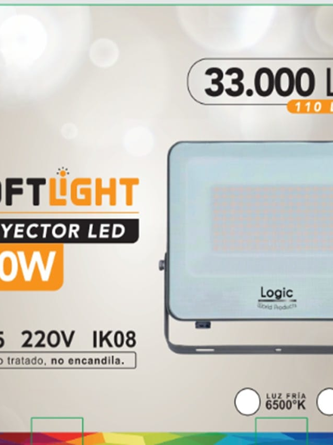 Proyector LED SOFTLIGHT 300W luz cálida 2000K IP65 DS1 1