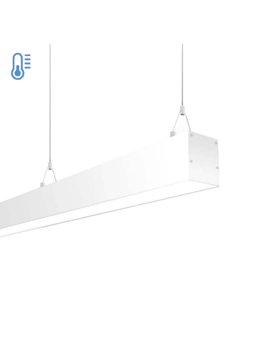 Colgante Lineal LED 40W 120cm Luz Neutra 4000K Blanco 4