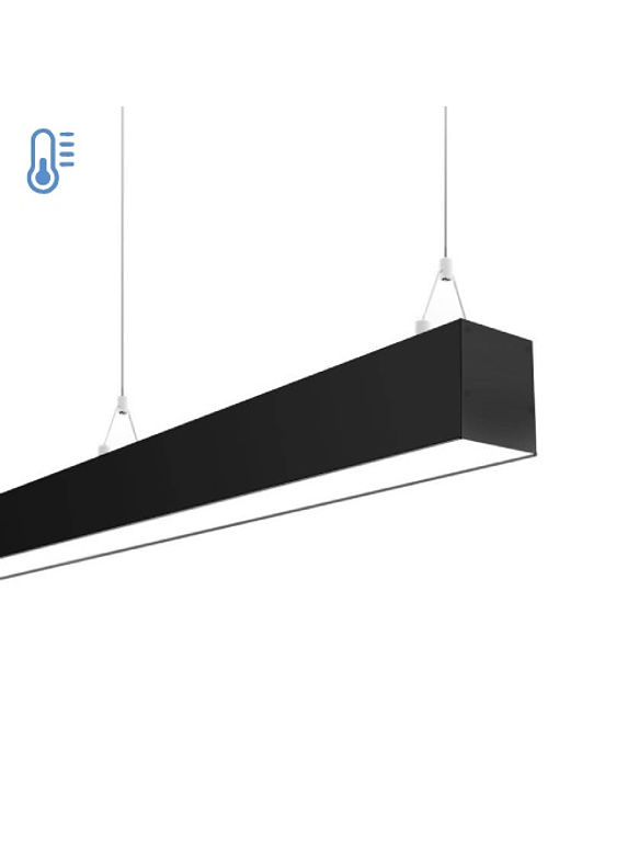 Colgante Lineal 40W Luz Fría 120cm Carcasa Negro  4