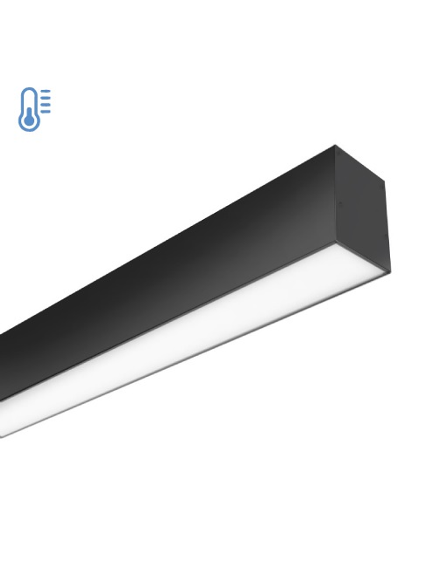 Colgante Lineal LED 40W 120cm Luz Fría 6500K Negro 5