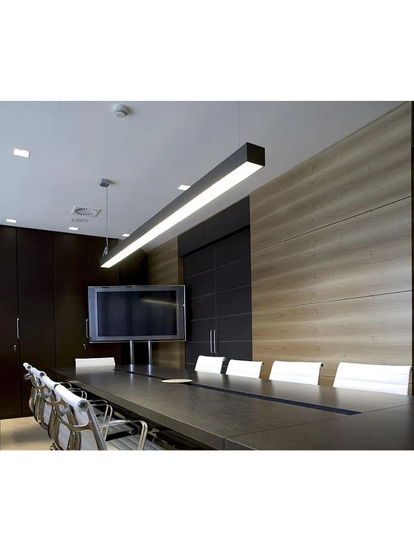 Colgante Lineal 40W Luz Cálida 120cm Carcasa Negro  5