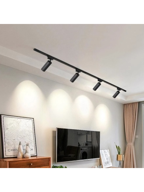 Foco Para Riel Monofásico 10W Luz Neutra Carcasa Negra 3